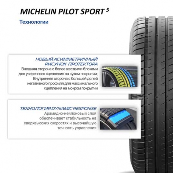 Летние шины Michelin Pilot Sport 5 275/40 R19 105Y XL 