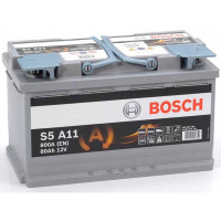 Аккумулятор BOSCH AGM (S5A11) 80Ач, 800А 175/315/190, 12V, -/+