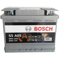 Акумулятор BOSCH AGM (S5A05) 60Ач, 680А 175/242/190, 12V, +/-