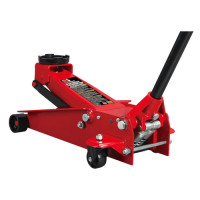 Домкрат автомобильный гидравлический подкатной профессиональный с двойной помпой 3т TORIN T830023