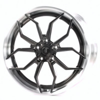 WS-024C 11,5x21 PCD5x130 ET69 D71,5 BRUSHED_BLACK_LIP_BRUSHED_SILVER_FORGED