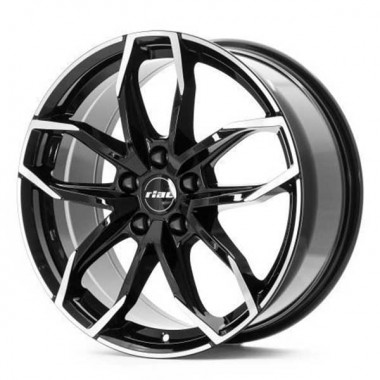 Rial Lucca 6,5x16 PCD5x114,3 ET38 D70,1 diamond-black+front+polished