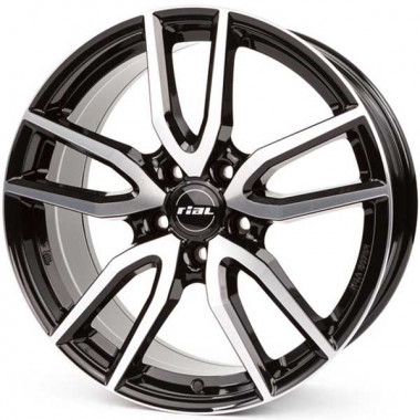 Rial Torino 7,5x17 PCD5x108 ET48 D70,1 diamond-black+front+polished