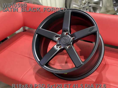 WS Forged WS1059B 8,0x18 PCD5x120 ET41 D72,6 SATIN_BLACK_FORGED - Заображення 2