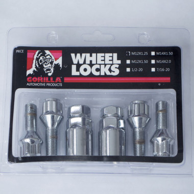 WHEELS LOOCKS Болт серкретний WHEELS LOOCKS Chrome М12*1,25x29 17/19 конус