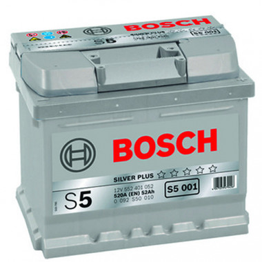 BOSCH (S5001) 52Ач, 520А 175/207/175, 12V, -/+