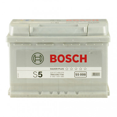 BOSCH (S5008) 77Ач, 780А 175/278/190, 12V, -/+