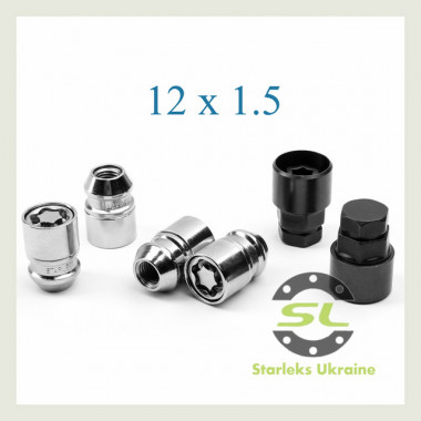 STARLEKS Гайка секретна STARLEKS Chrome М12*1,5x33 17/19 конус