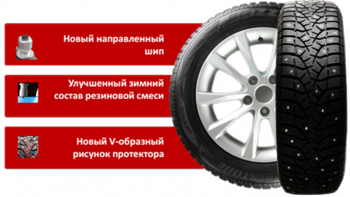 Bridgestone Blizzak Spike 02 195/55 R16 87T шип - Картинка 2