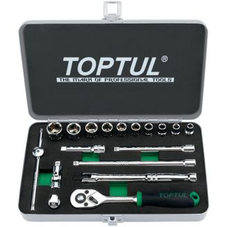 TOPTUL Набор инструмента 1/4" дюймового TOPTUL GCAD1811 18 едениц