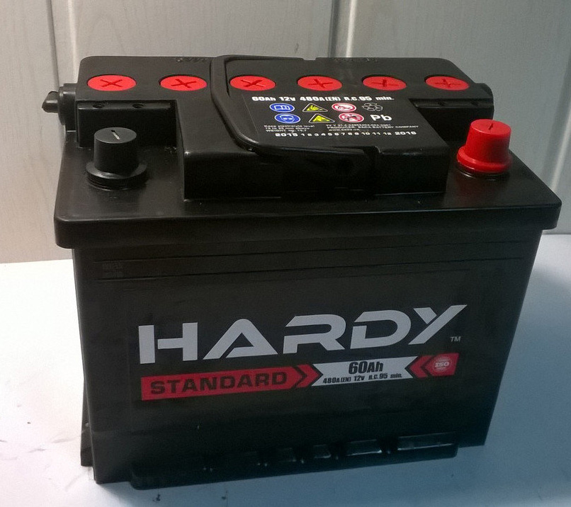 Аккумулятор HARDY STANDARD 60Ач, 480А, 175/242/190, 12V, +/-