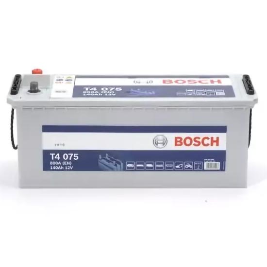 Акумулятор BOSCH (T4075) 140Ач, 800А, 189/513/223, 12V, +/-