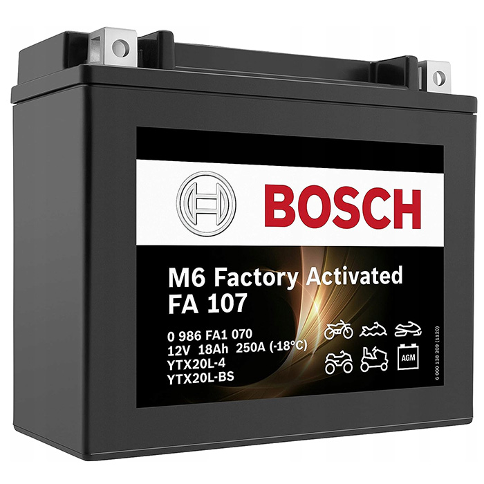 Аккумулятор BOSCH (FA107) 89x176x154 мм 18Ач
