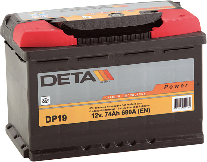 Аккумулятор DETA POWER 62Ач, 540А, 175/242/190, 12V, +/-