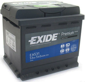 Акумулятор EXIDE PREMIUM 75Ач, 630А, 172/267/220, 12V, -/+