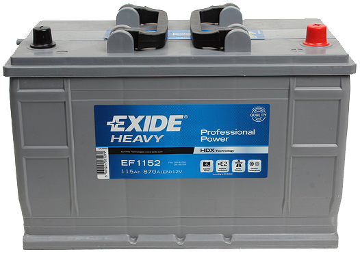 Акумулятор EXIDE HEAVY Professional Power 145Ач, 1050А, 189/513/223, 12V, +/-