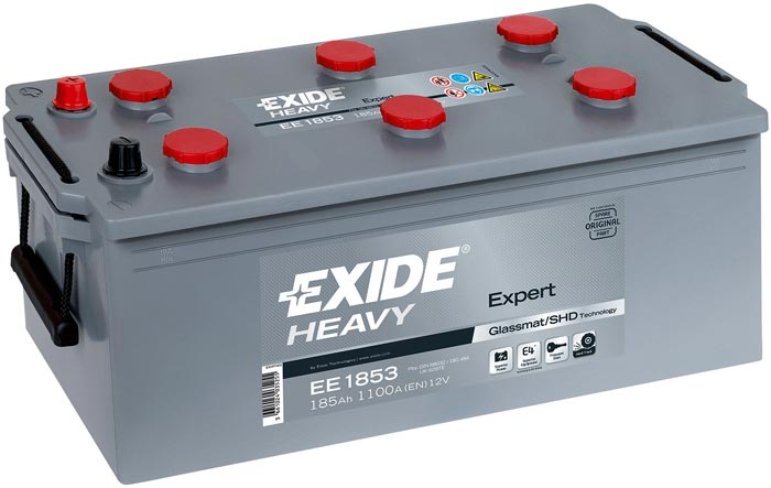 Акумулятор EXIDE HEAVY EXPERT 185Ач, 1100А, 223/513/223, 12V, +/-