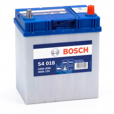 Аккумулятор BOSCH (S4018) 40Ач, 330А, 127/187/227, 12V, -/+