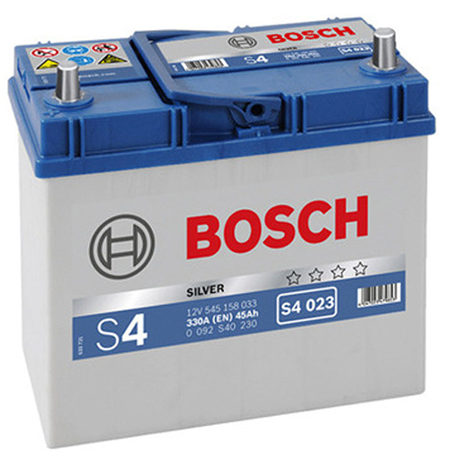 Акумулятор BOSCH (S4023) 45Ач, 330А, 129/238/227, 12V, +/-, S/S