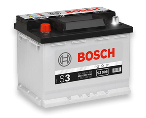 Аккумулятор BOSCH (S3006) 56Ач, 480А, 175/242/190, 12V, +/-