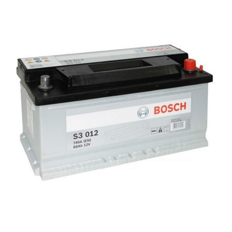 Аккумулятор BOSCH (S3012) 88Ач, 740А, 175/353/175, 12V, -/+