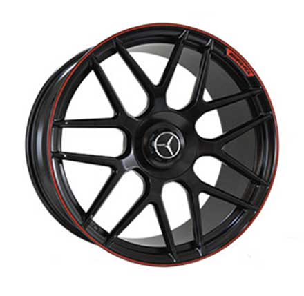 Литые , кованые  диски Replica Forged MR957 21x10,0 PCD5x130 ET33 D84,1 SATIN-BLACK--WITH-RED-STRIP_FO