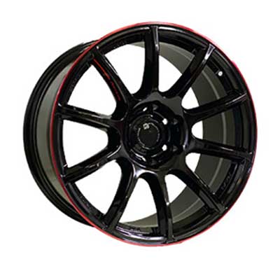 Диски Off Road Wheels OW1012 GLOSSY_BLACK_RED_LINE_RIVA_RED