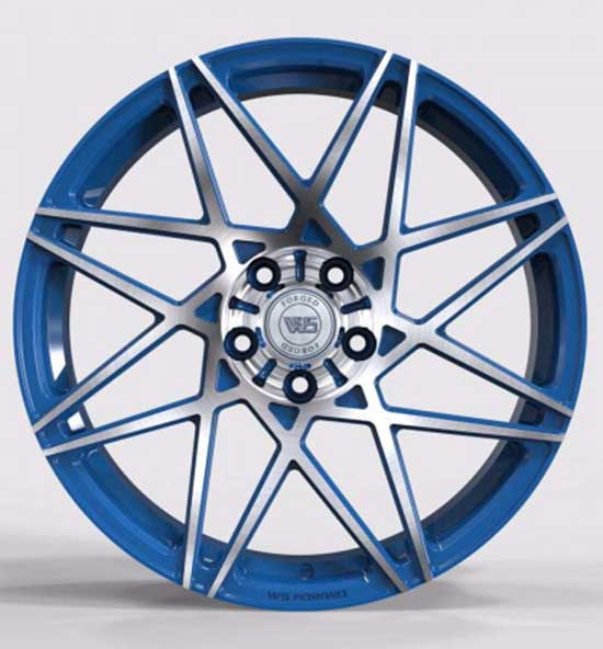Литые , кованые  диски WS Forged WS2107 19x9,0 PCD5x114,3 ET45 D70,5 GLOSS_BLUE_WITH_MACHINED_FACE_