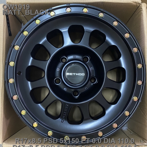 Легкосплавні  диски Off Road Wheels OW1019 17x8,5 PCD6x139,7 ET0 D110,5 MATT_BLACK