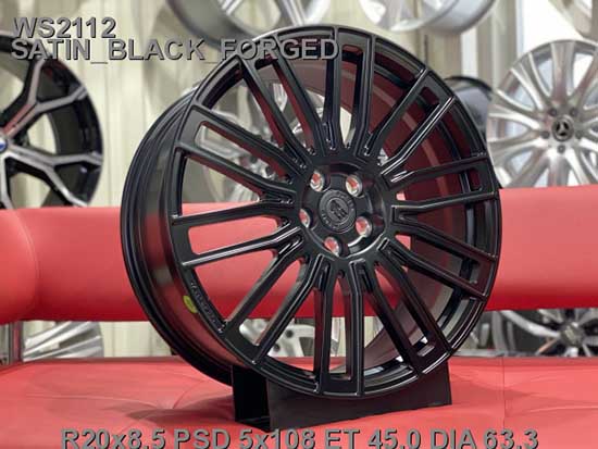 Легкосплавні , ковані  диски WS Forged WS2112 20x8,5 PCD5x108 ET45 D63,3 SATIN_BLACK_FORGED