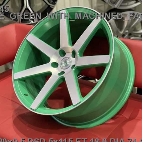 Легкосплавні , ковані  диски WS Forged WS1245 20x9,5 PCD5x115 ET18 D71,6 MATTE_GREEN_WITH_MACHINED_FACE