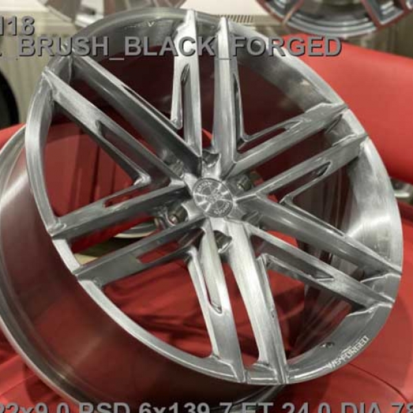 Литые , кованые  диски WS Forged WS2118 22x9,0 PCD6x139,7 ET24 D78,1 FULL_BRUSH_BLACK_FORGED