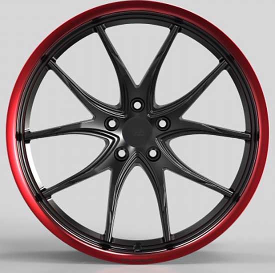 Литые , кованые  диски WS Forged WS2257 20x9,0 PCD5x115 ET22 D71,6 SATIN_BLACK_RED_LIP_FORGED