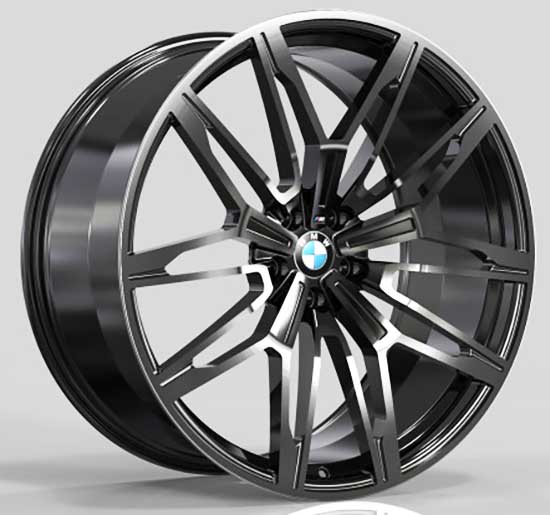 Литые , кованые  диски Replica Forged B2262 20x11,0 PCD5x120 ET37 D74,1 GLOSS-BLACK-WITH-DARK-MACHINED
