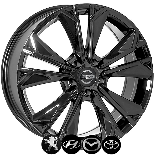 Литые  диски Replica NISSAN 1123 19x7,5 PCD5x114,3 ET35 D67,1 BLK