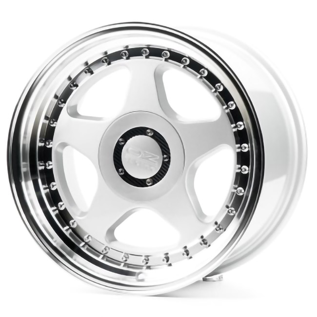 Диски Cast Wheels CW126 Silver_Machined_Lip_Gold_Rivet