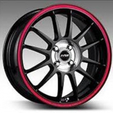 Диски Racing Wheels H-220 BK-JRD/P