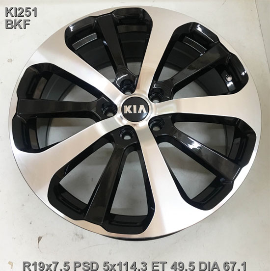 Литые  диски Replay KI251 19x7,5 PCD5x114,3 ET49 D67,1 BKF