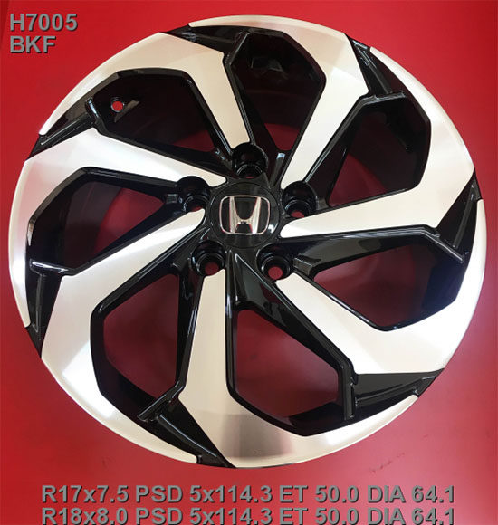 Литые  диски Replay H7005 18x8,0 PCD5x114,3 ET50 D64,1 BKF