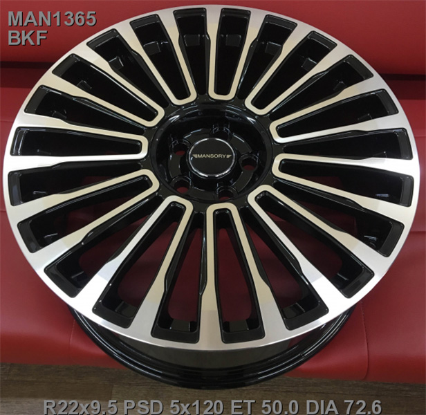 Легкосплавні  диски MANSORY MAN1365 22x9,5 PCD5x120 ET50 D72,6 BKF