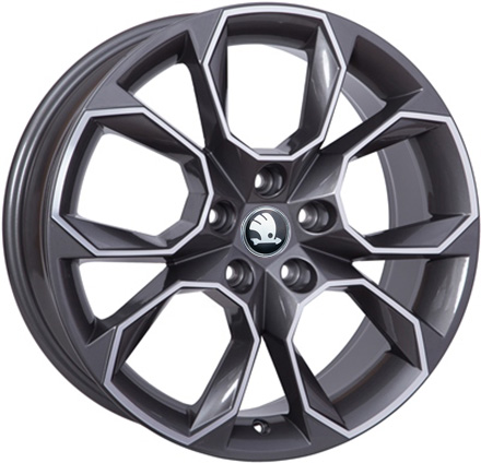 Литые  диски WSP Italy SKODA W3504 KIEV 18x7,5 PCD5x112 ET51 D57,1 ANTHRACITE POLISHED