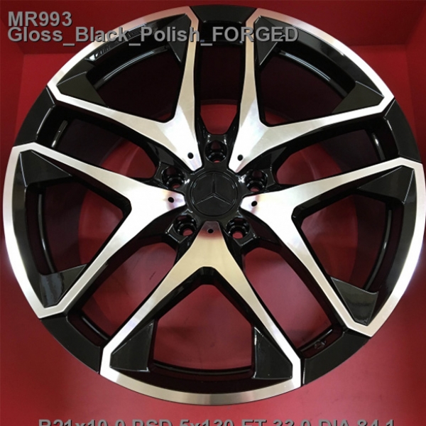 Литые  диски Replica Forged MR993 21x10,0 PCD5x130 ET33 D84,1 Gloss_Black_Polish_FORGED