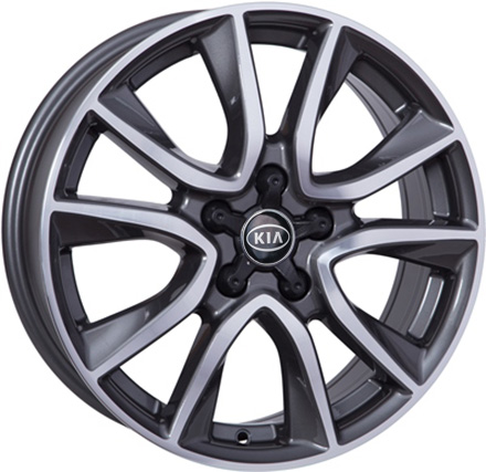 Литые  диски WSP Italy KIA W2411 GERDA 17x6,5 PCD5x114,3 ET45 D67,1 ANTHRACITE POLISHED