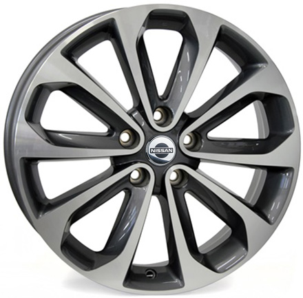 Легкосплавні  диски WSP Italy NISSAN W1855 VULTURE 17x6,5 PCD5x114,3 ET40 D66,1 ANTHRACITE POLISHED