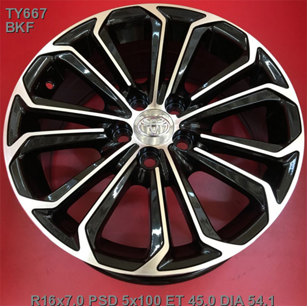 Легкосплавні  диски Replay TY667 17x7,0 PCD5x100 ET39 D54,1 BKF
