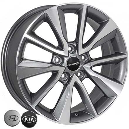 Литые  диски Replica KIA JH-A5527 17x7,0 PCD5x114,3 ET52 D67,1 Grey