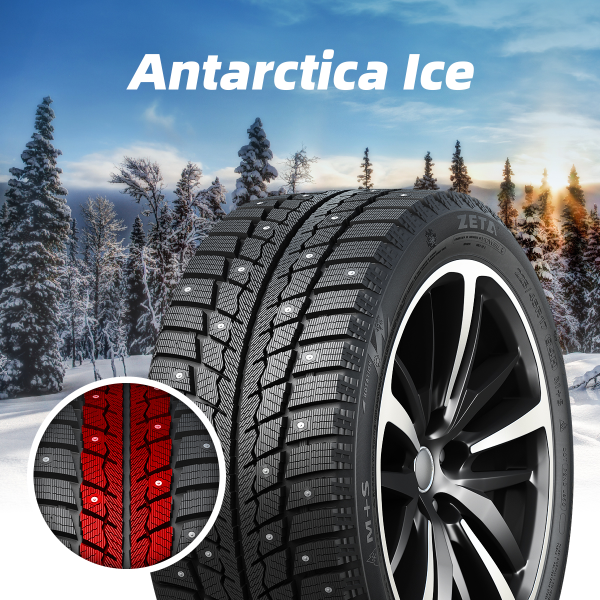 Зимові шини ZETA Antarctica Ice 185/60 R15 88T XL 